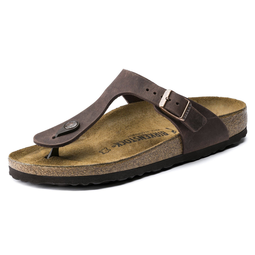 Birkenstock Classic Leather Flip-Flops in Rich Chocolate Brown