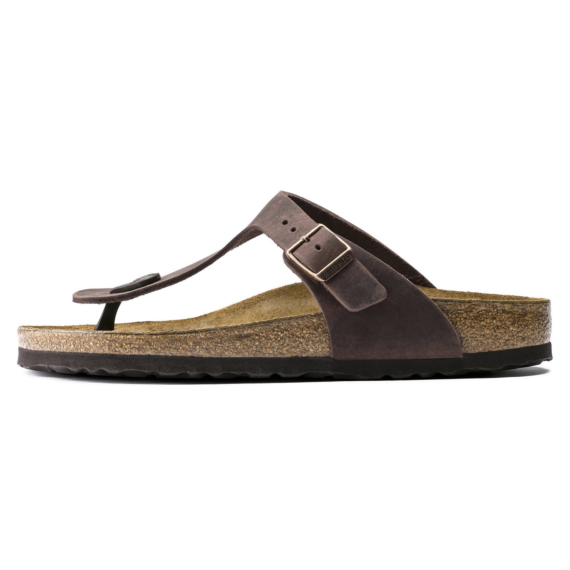 Birkenstock Classic Leather Flip-Flops in Rich Chocolate Brown