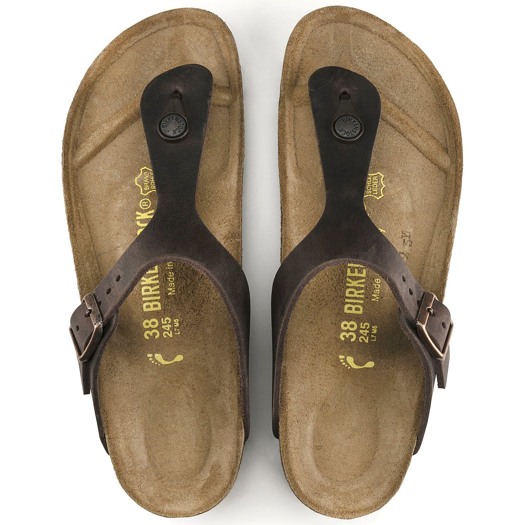 Birkenstock Classic Leather Flip-Flops in Rich Chocolate Brown