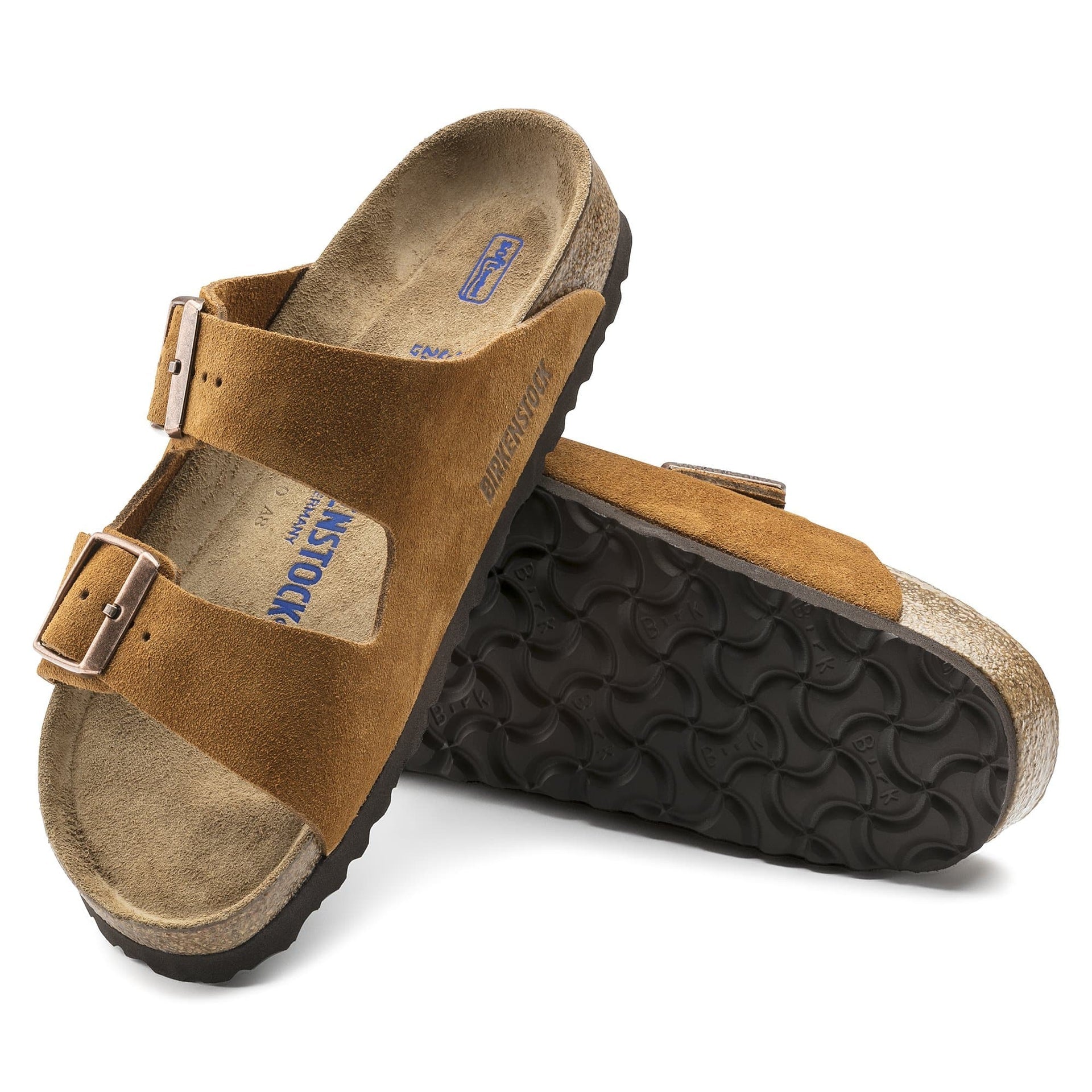 BIRKENSTOCK Rustic Chestnut Classic Fit Arizona Birko Flor Sandals