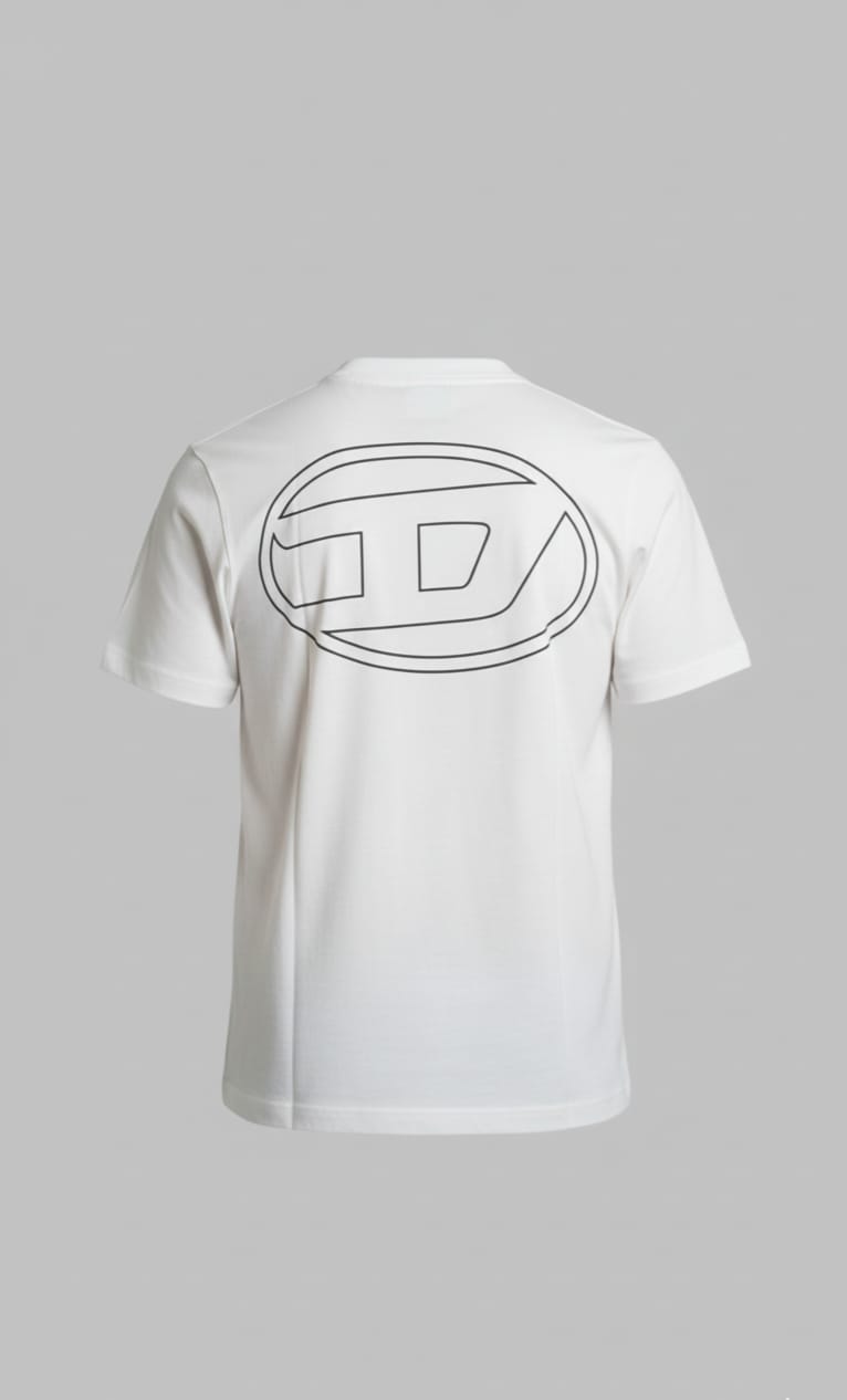 DIESEL Ethereal Pearl Graphic Logo Short Sleeve T-Shirt