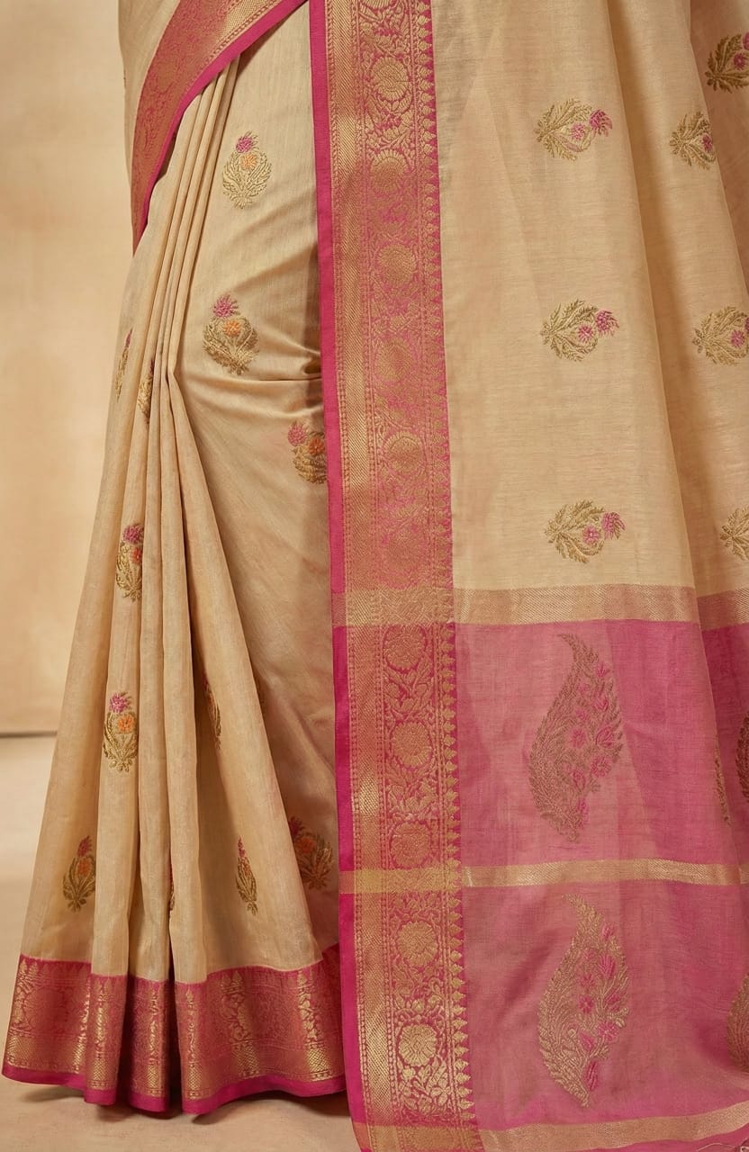 Elegant Weaves Handcrafted Silk Saree with Intricate Embroidery