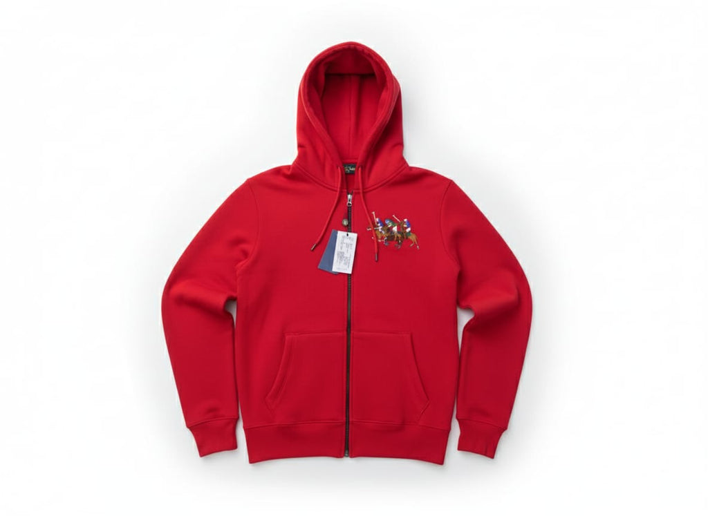 Ralph Lauren Red Graphic Zip-Up Hoodie