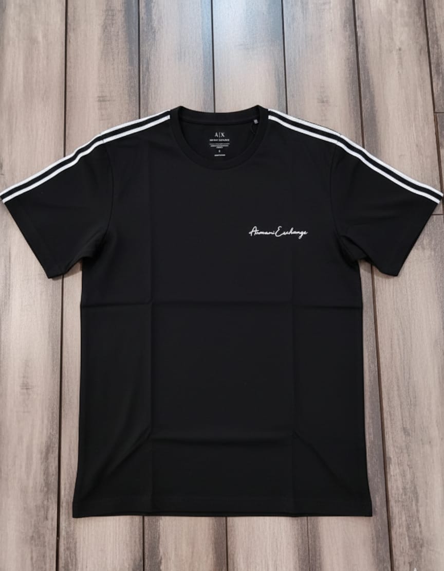 ARMANI EXCHANGE Onyx Shimmer Contemporary Fit Short Sleeve T-Shirt