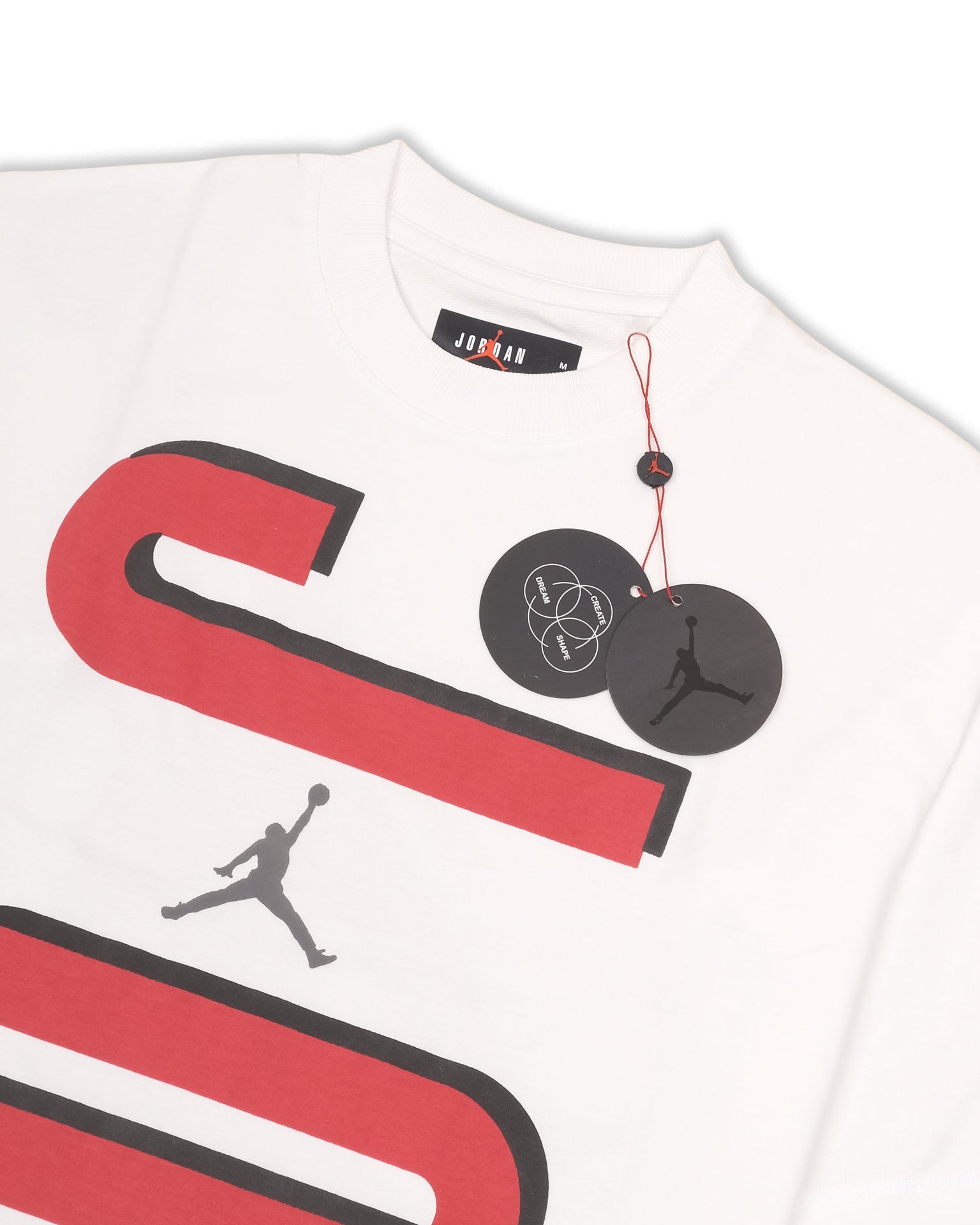 JORDAN Snowy Pearl Oversized Logo Graphic Tee