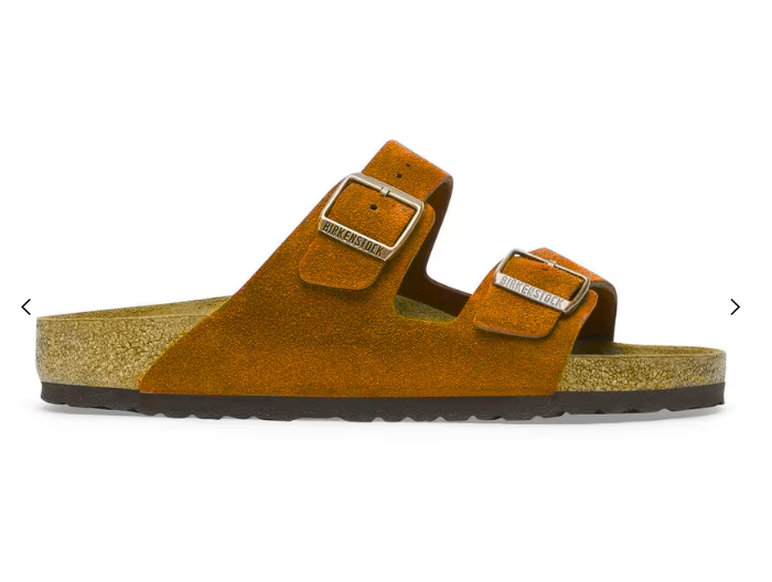 BIRKENSTOCK Autumn Ember Luxe Suede Arizona Sandals