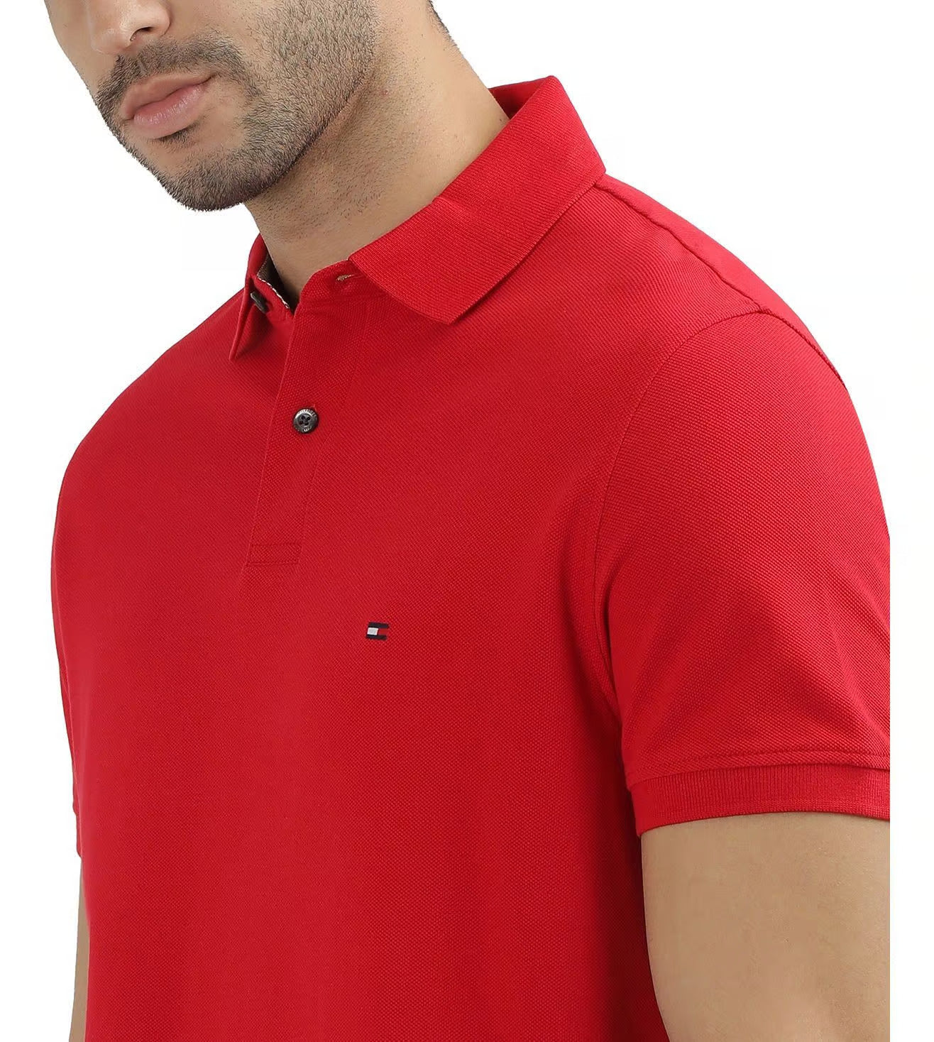 TOMMY HILFIGER Ember Red Classic Fit Short Sleeve Polo Shirt