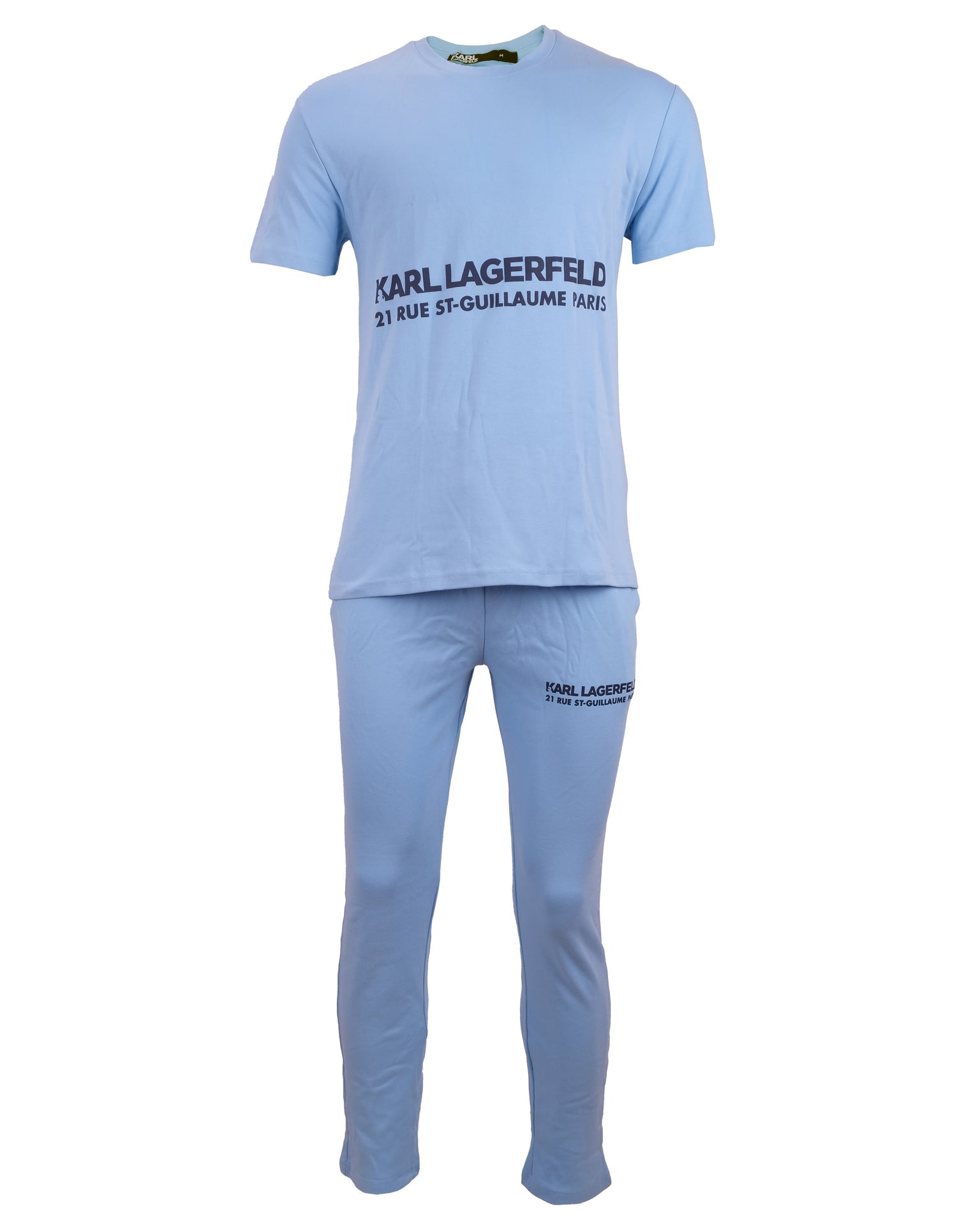 KARL LAGERFELD Tranquil Azure Classic Fit Logo Lounge Set