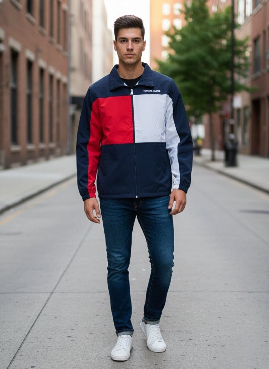 TOMMY JEANS Color Block Windbreaker Jacket