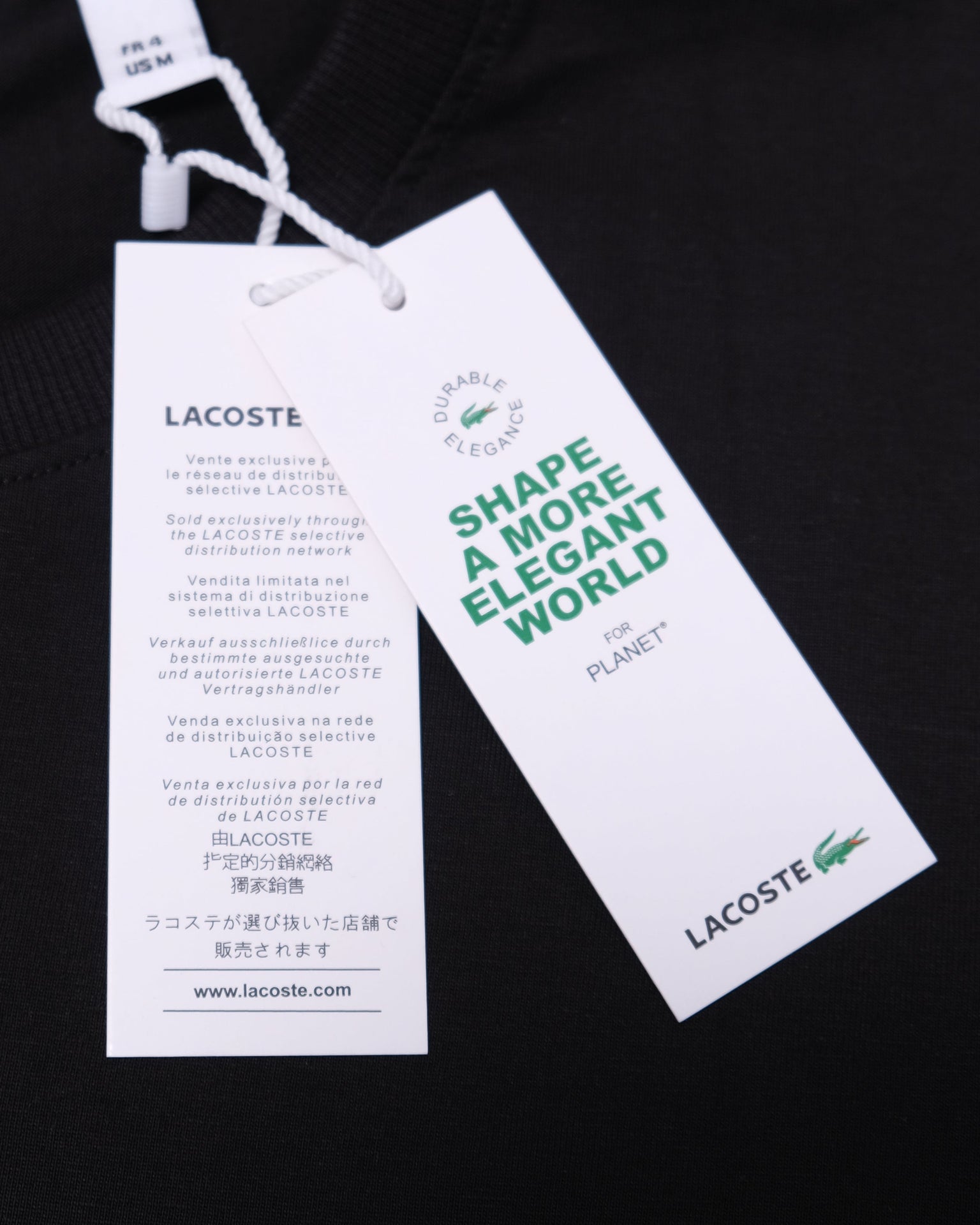 LACOSTE Midnight Noir Regular Fit Short Sleeve Logo Tee