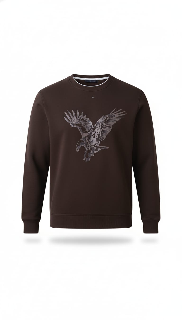 AIX Twilight Chestnut Premium Graphic Eagle Crew Sweatshirt