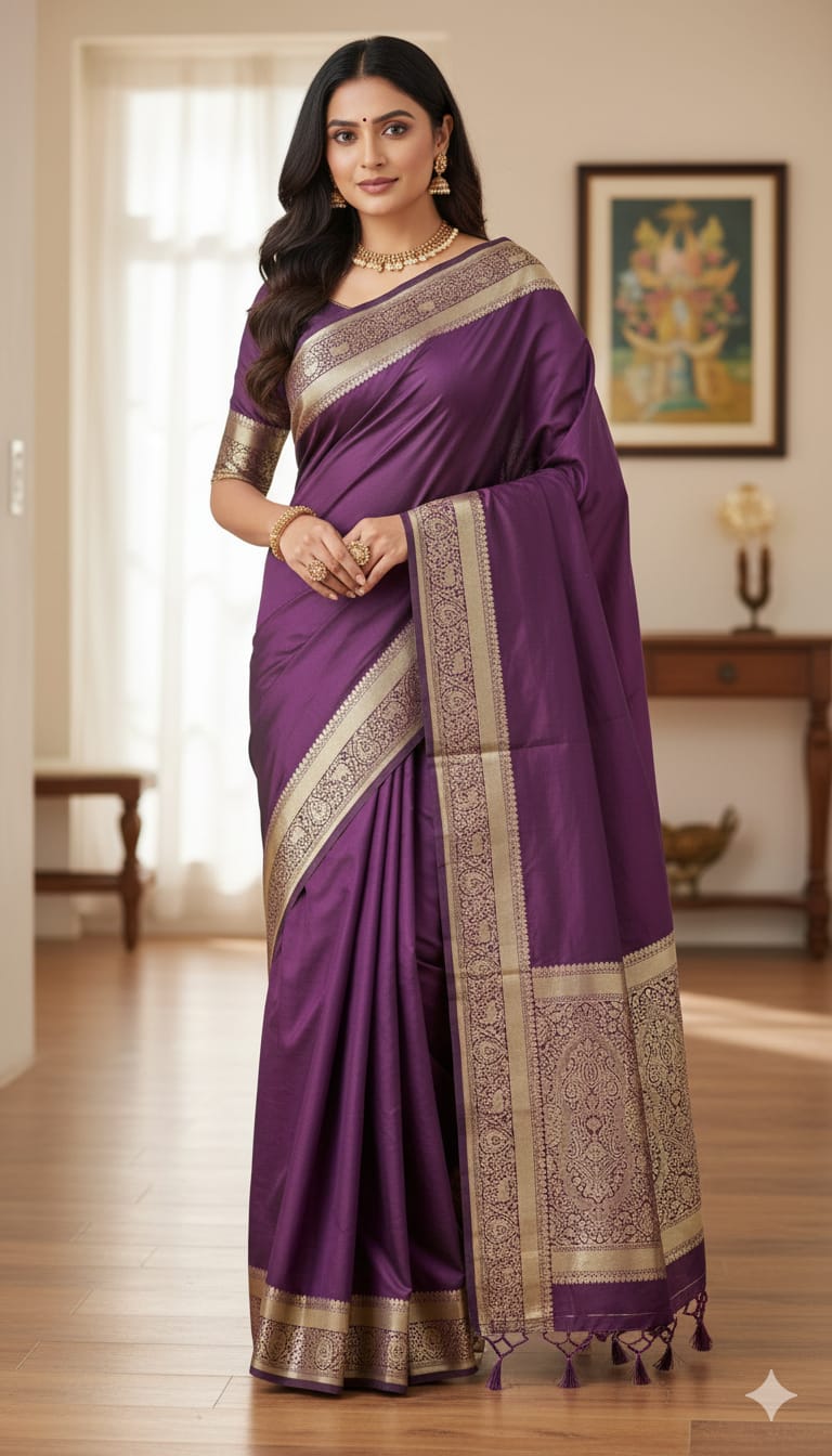 Elegant Weaves Handcrafted Paisley Orange Dupatta