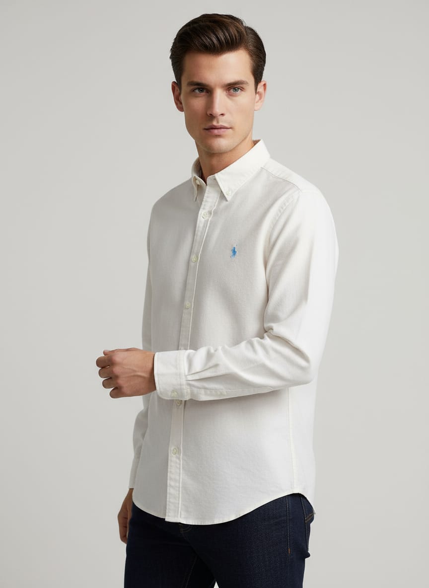 POLO RALPH LAUREN Serene Almond Classic Fit Long Sleeve Button-Down Shirt