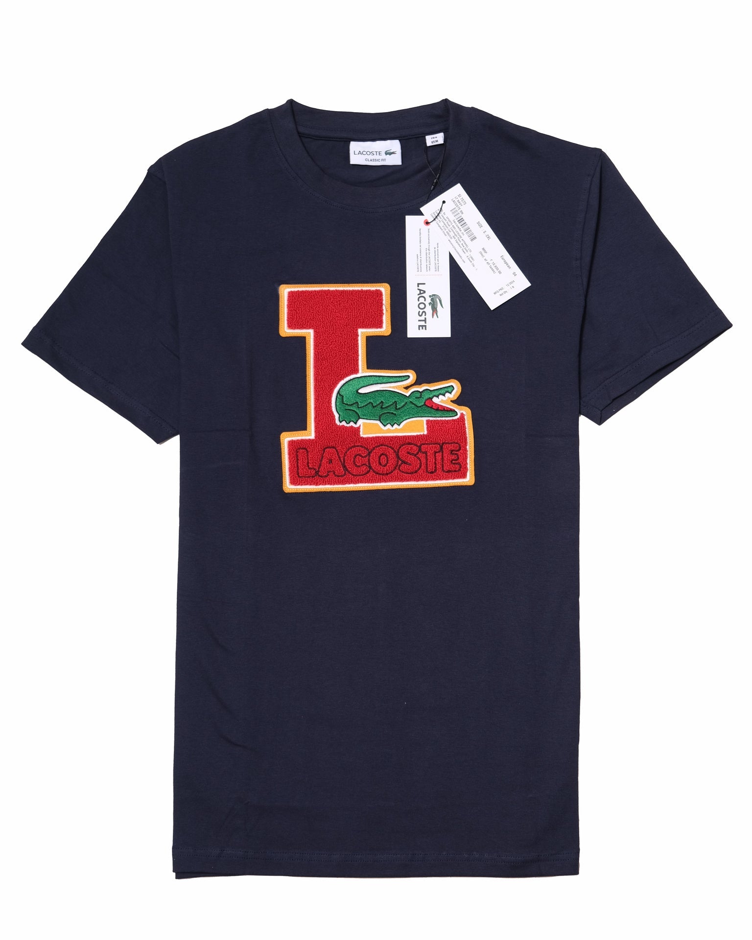 LACOSTE Midnight Ink Classic Fit Varsity Logo Tee