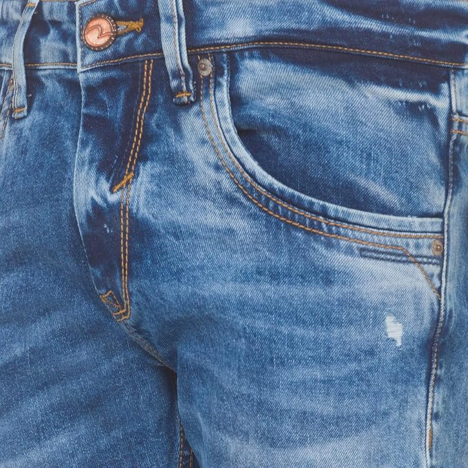 SPYKAR Classic Slim Fit Distressed Jeans