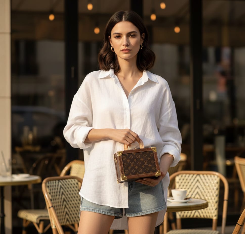 LOUIS VUITTON Autumnal Chestnut Luxe Monogram Mini Trunk Bag