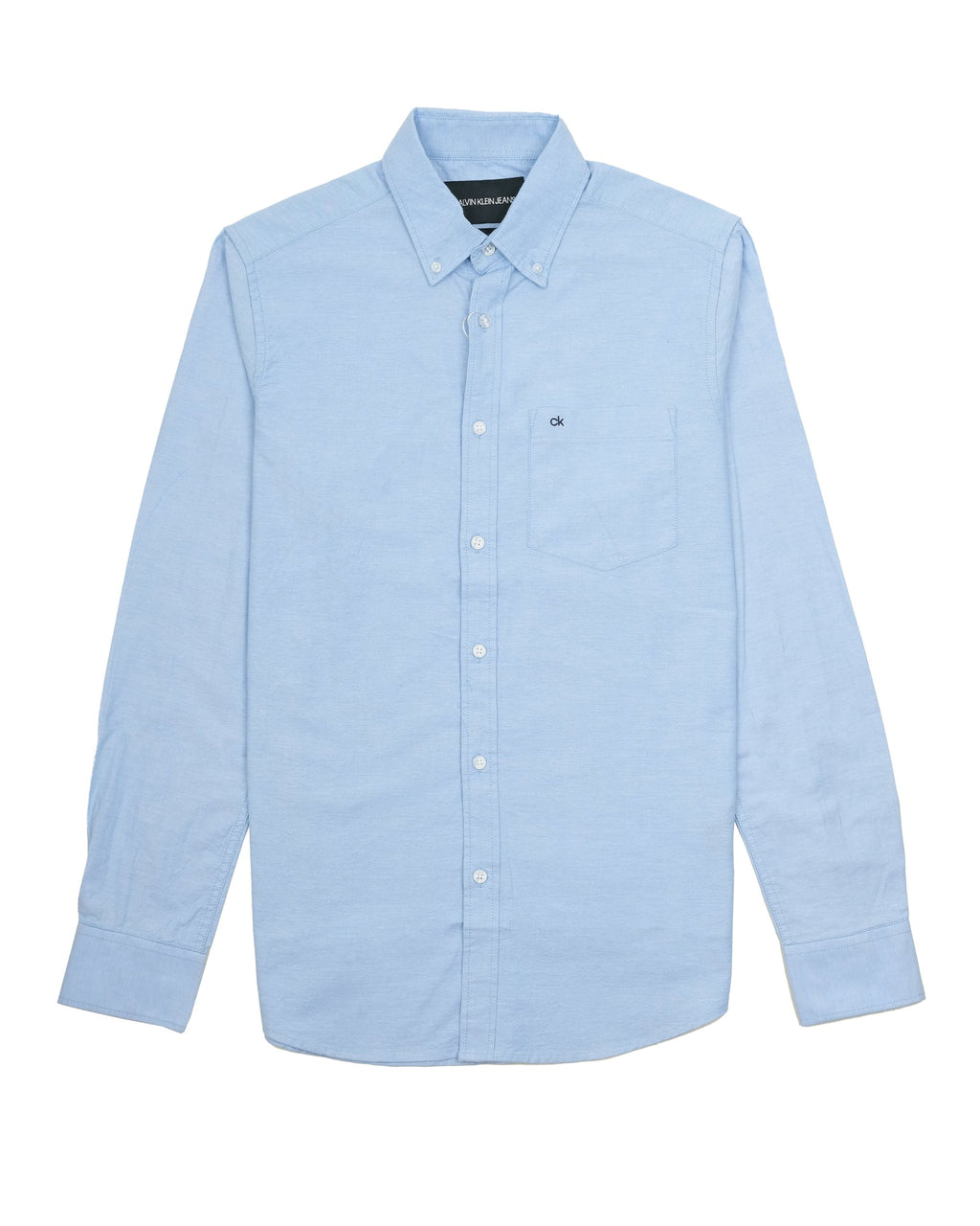 CALVIN KLEIN Tranquil Azure Classic Fit Long Sleeve Button-Down Shirt