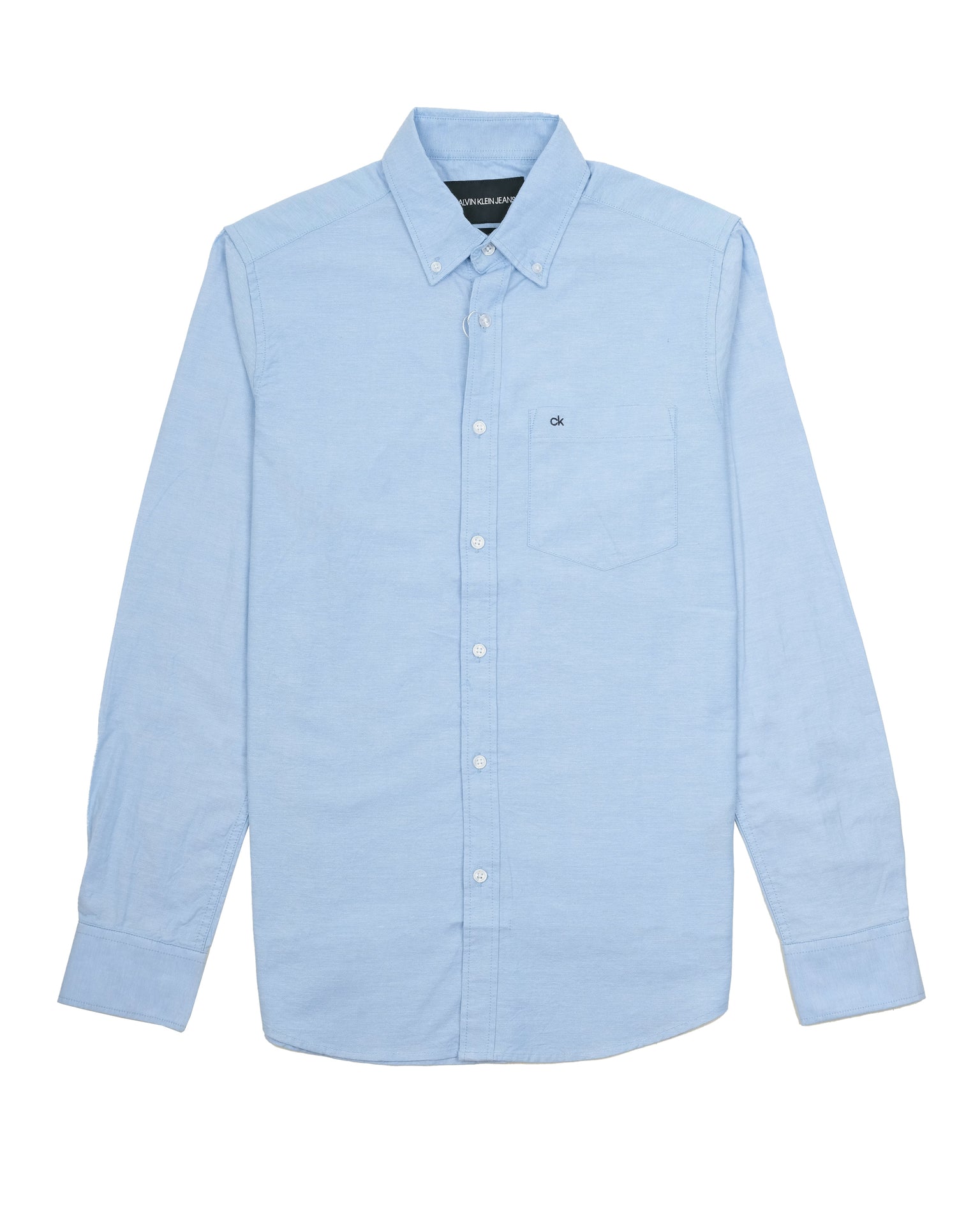 CALVIN KLEIN Tranquil Azure Classic Fit Long Sleeve Button-Down Shirt