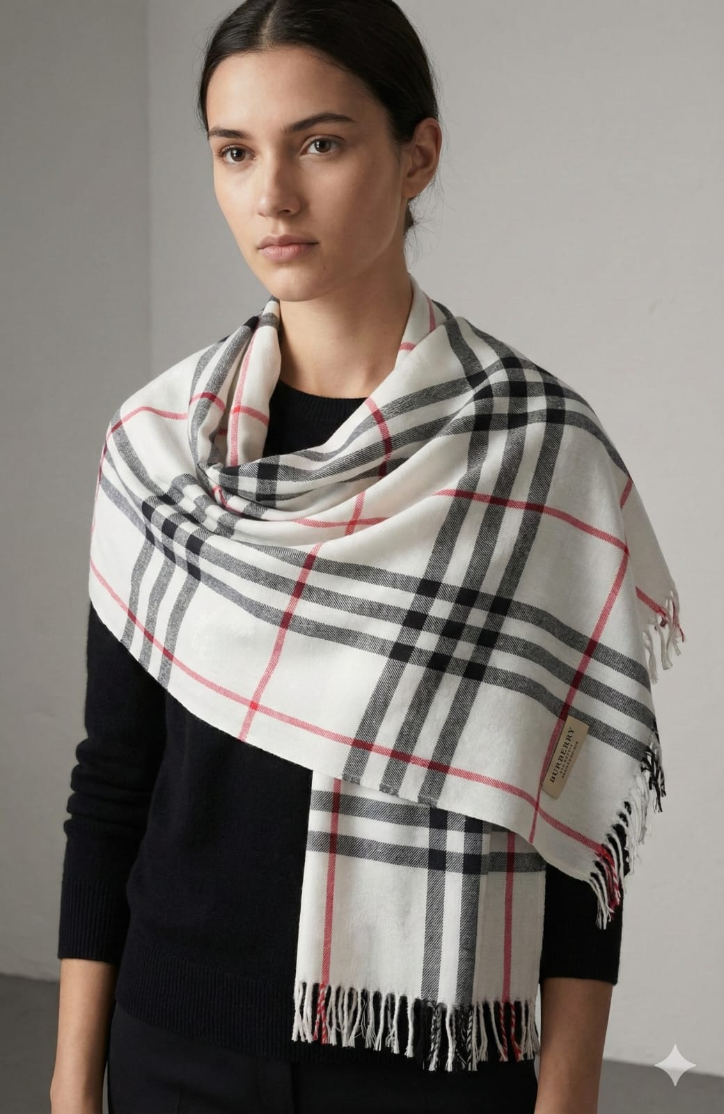 Burberry Classic Check Wool Blend Scarf