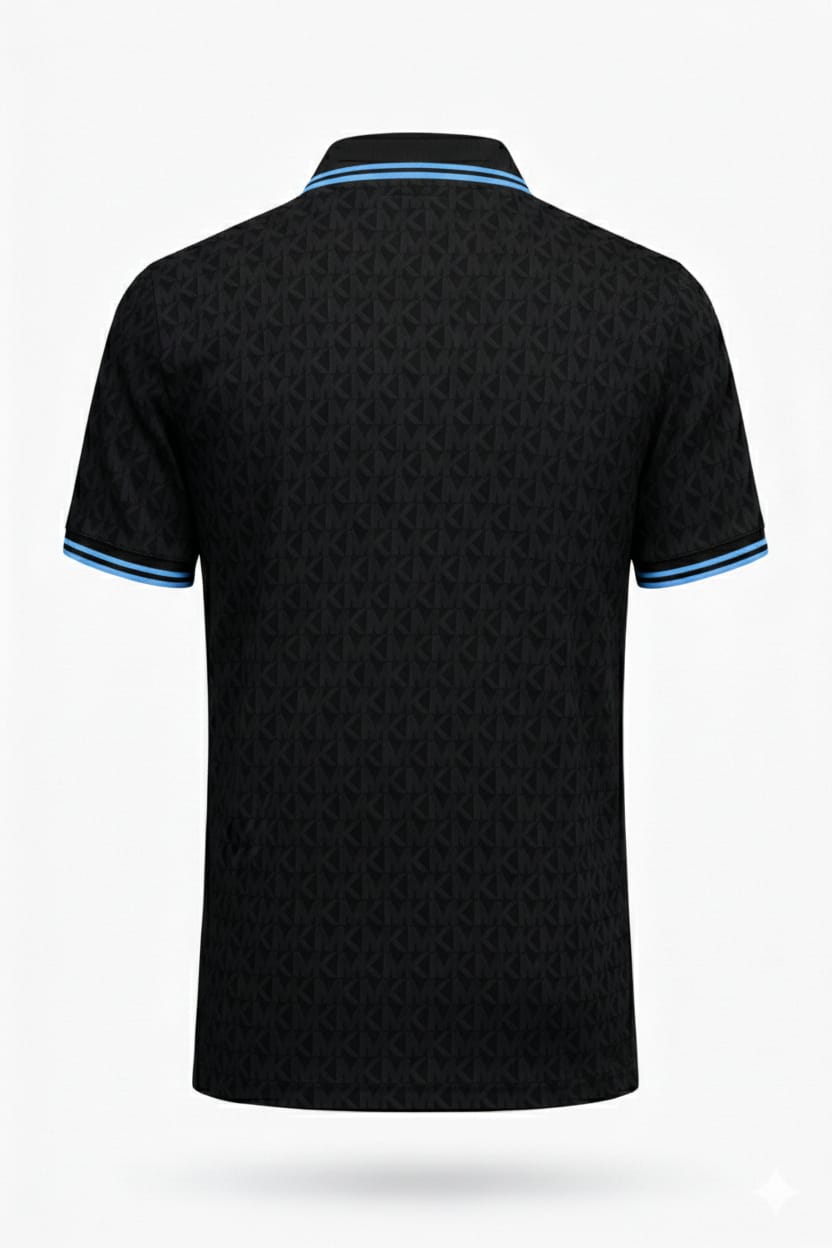 MICHAEL KORS Celestial Jet Tailored Fit Short Sleeve Piqué Polo Shirt