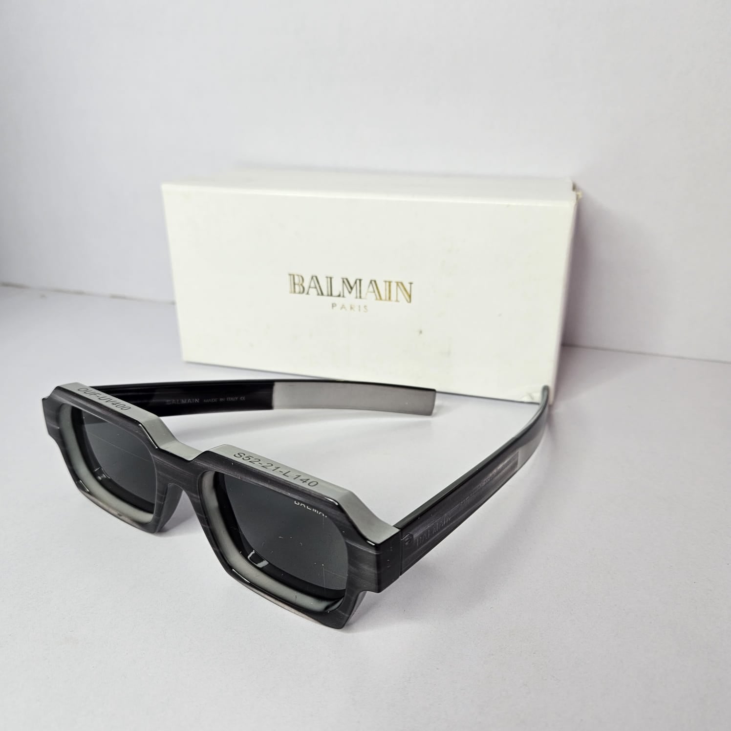 BALMAIN Obsidian Ember Hexagonal Frame Sunglasses