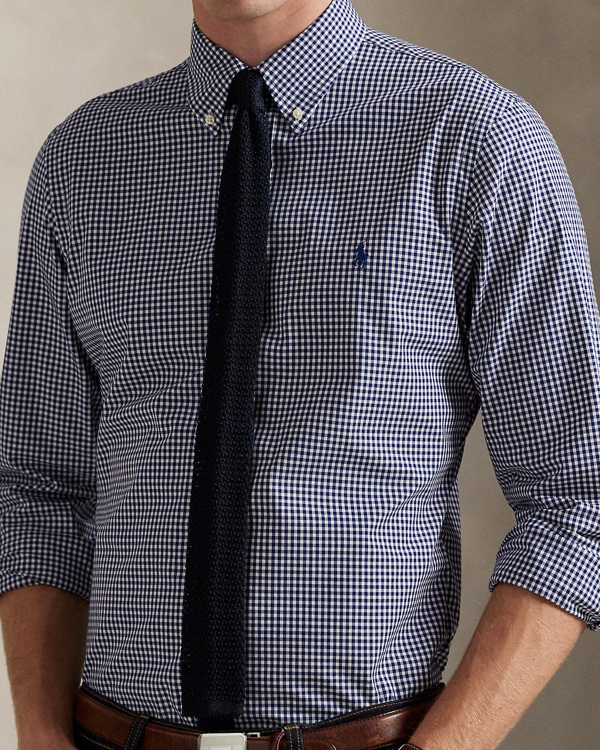 Polo Ralph Lauren Classic Fit Gingham Shirt in Charcoal Check
