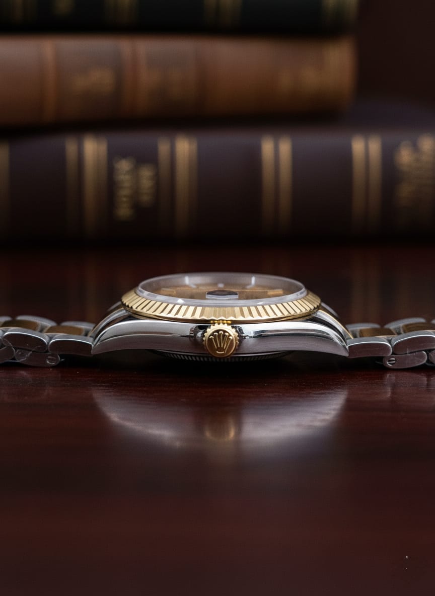 ROLEX Radiant Gold & Steel Luxe Datejust 36mm Timepiece  (IMPORTED)