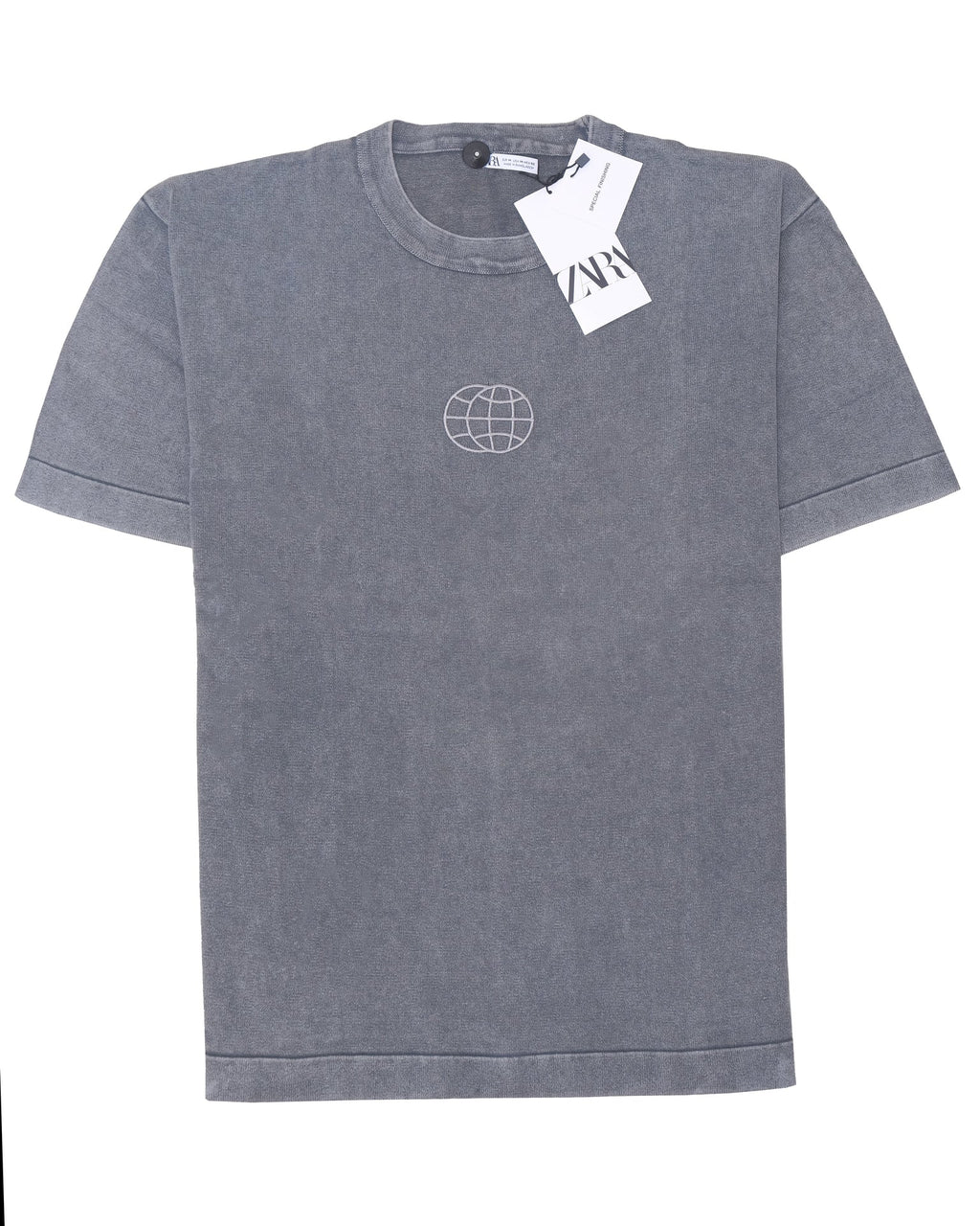 ZARA Stormy Slate Vintage Wash Short Sleeve Tee