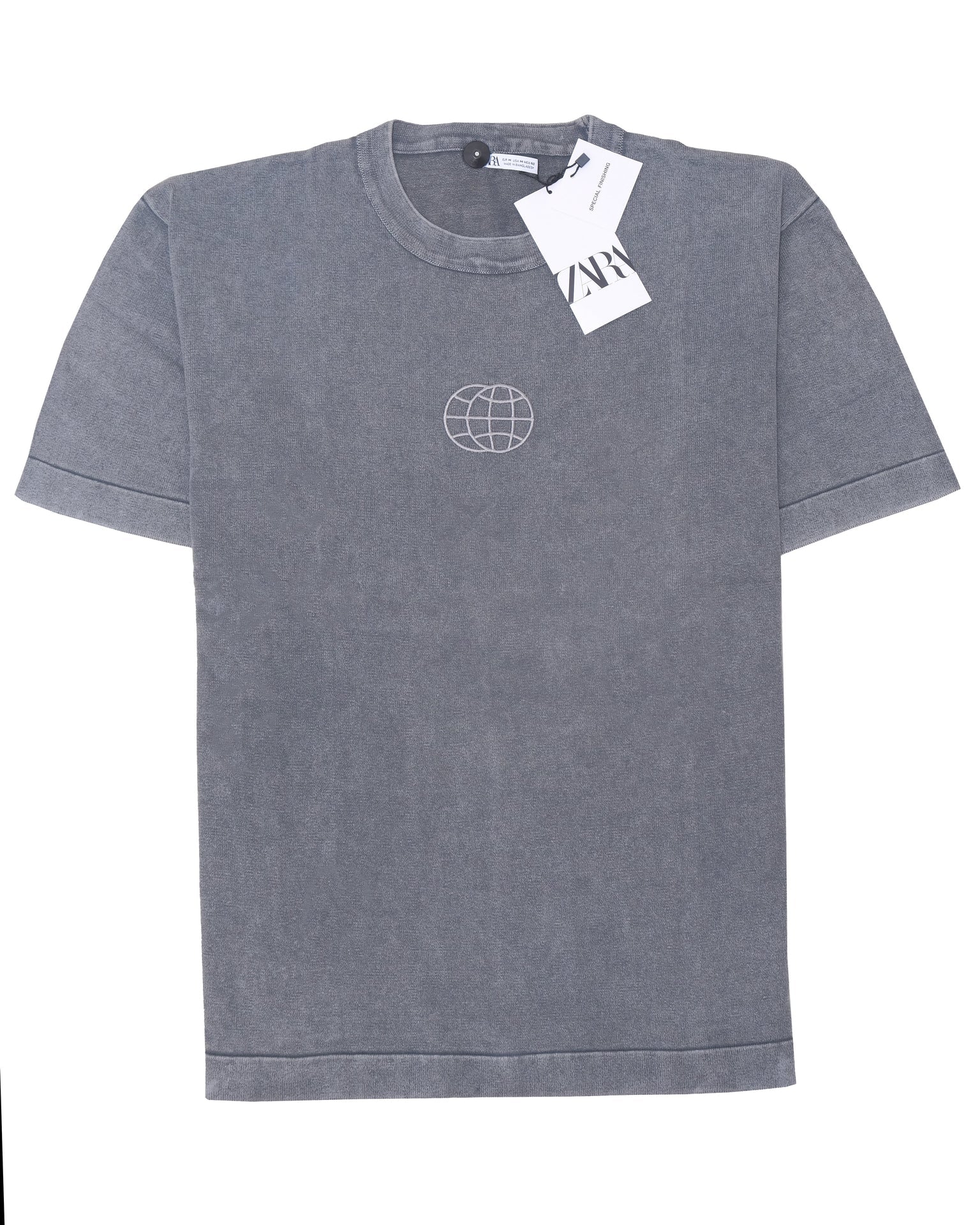ZARA Stormy Slate Vintage Wash Short Sleeve Tee