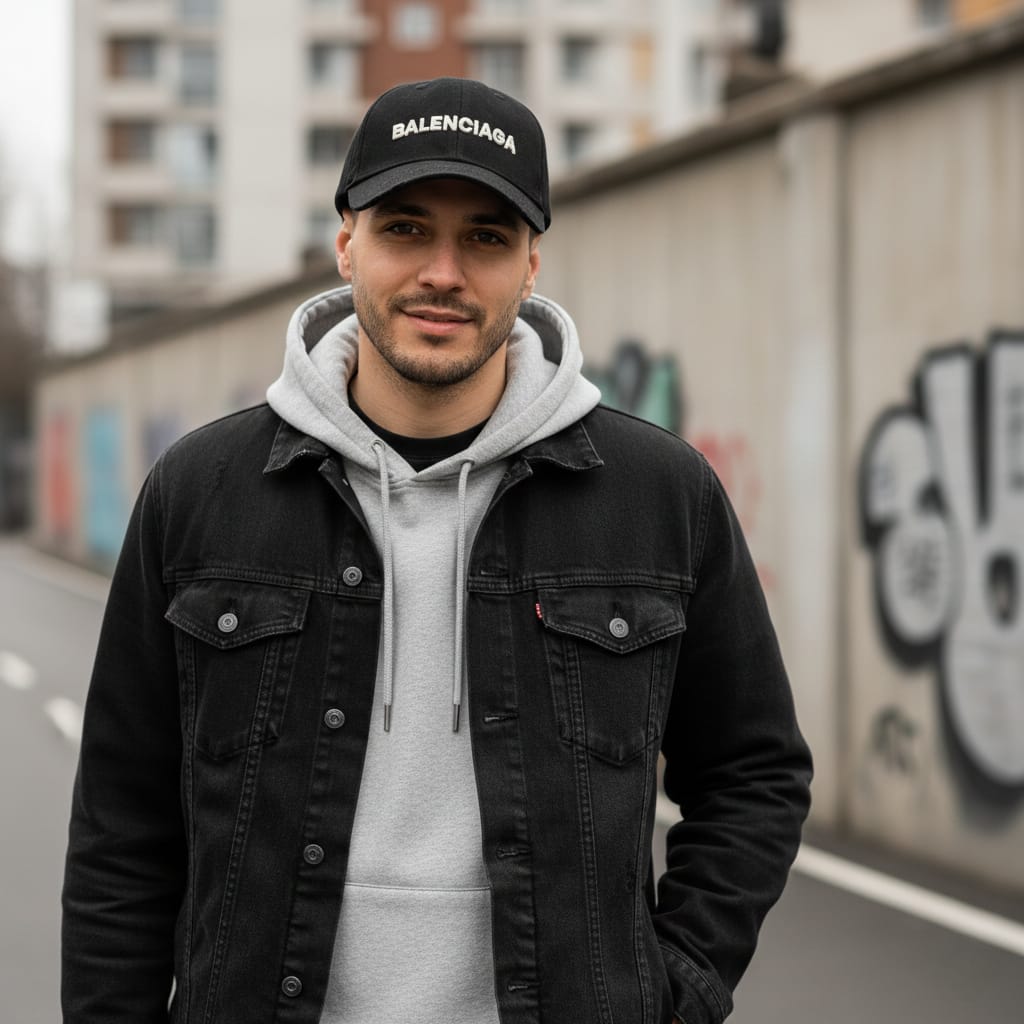 BALENCIAGA Midnight Quartz Elevated Logo Cap