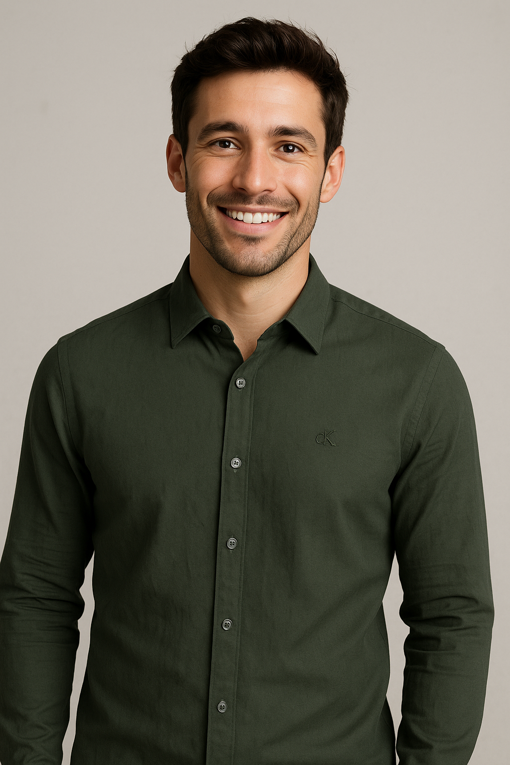 CALVIN KLEIN Forest Whisper Slim Fit Long Sleeve Shirt