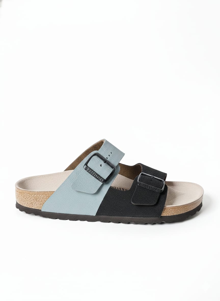 Birkenstock Tranquil Teal Dual-Tone Buckle Sandals