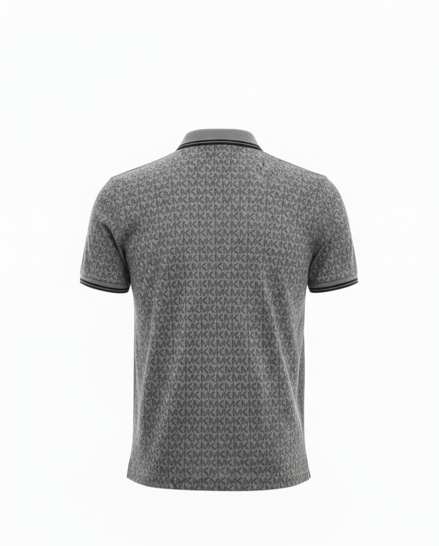 MICHAEL KORS Stormy Ash Luxe Fit Short Sleeve Piqué Polo Shirt