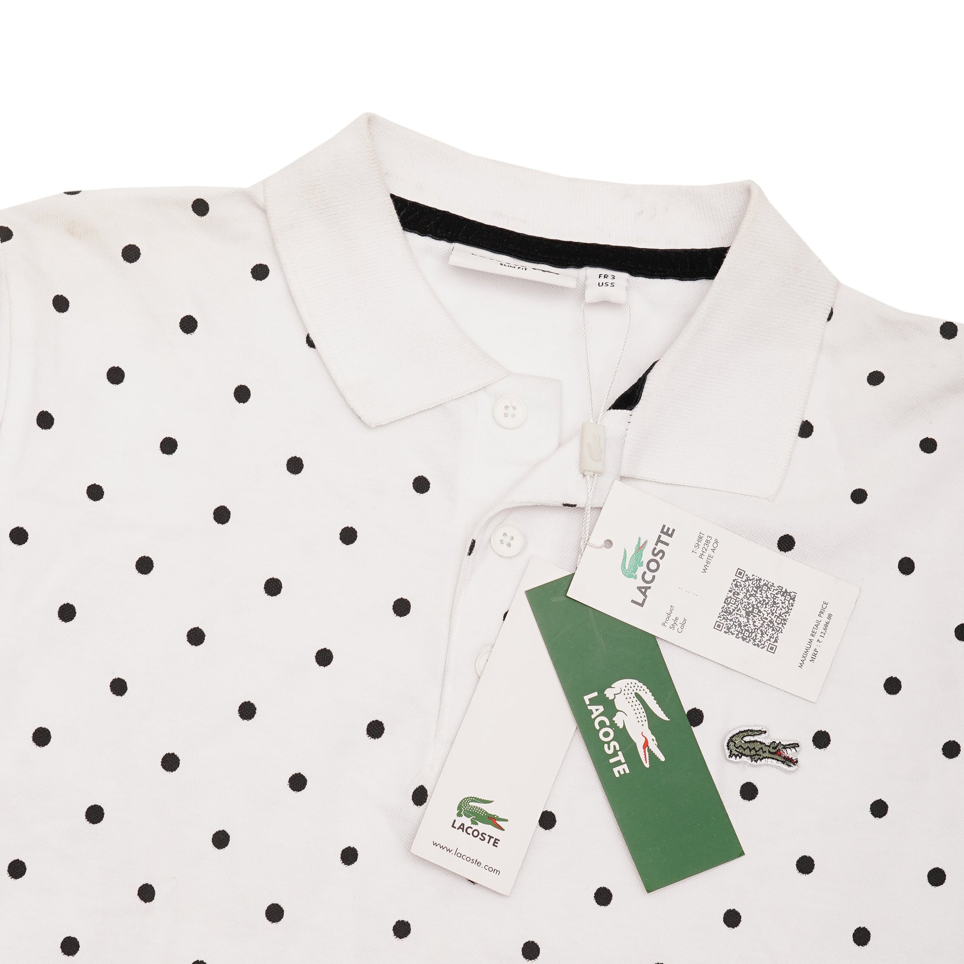LACOSTE Snowy Dot Classic Fit Short Sleeve Polo Shirt