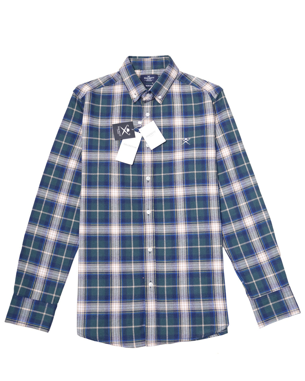 HACKETT LONDON Enchanted Forest Slim Fit Tartan Check Button-Down Shirt