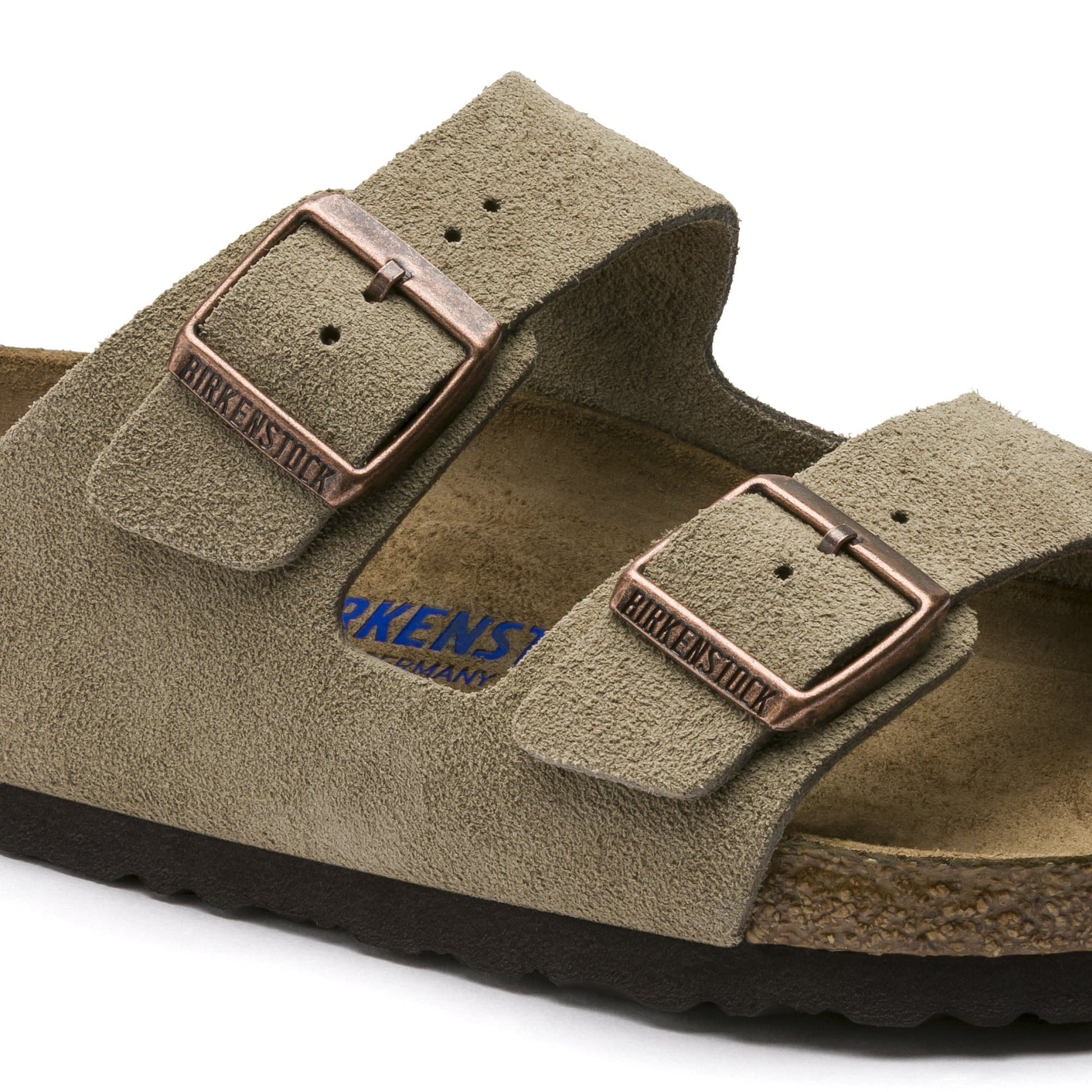 Birkenstock Suede Sandals in Sage Green Serenity