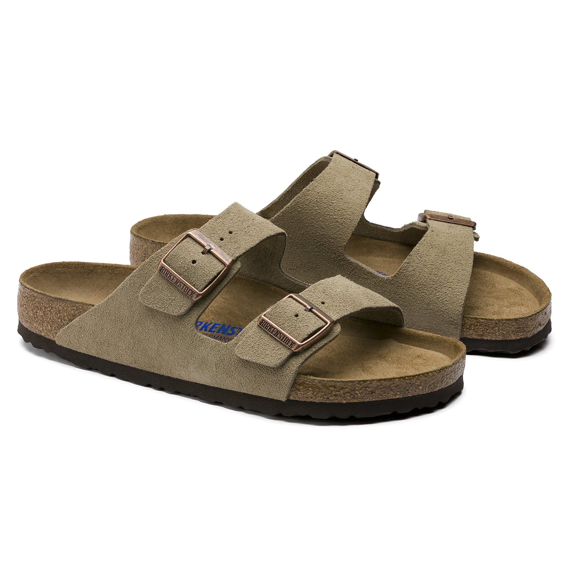 Birkenstock Suede Sandals in Sage Green Serenity