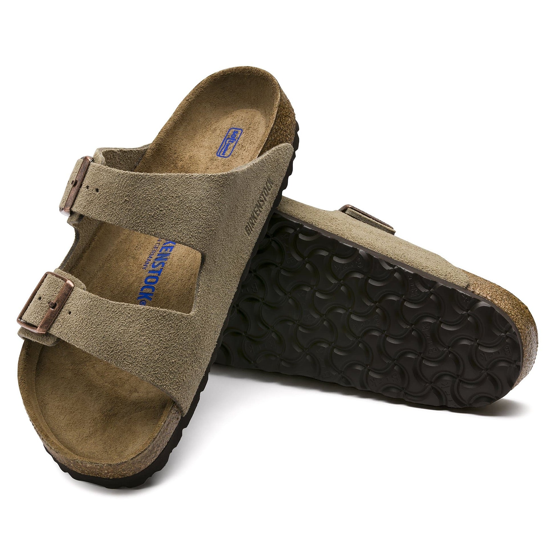 Birkenstock Suede Sandals in Sage Green Serenity