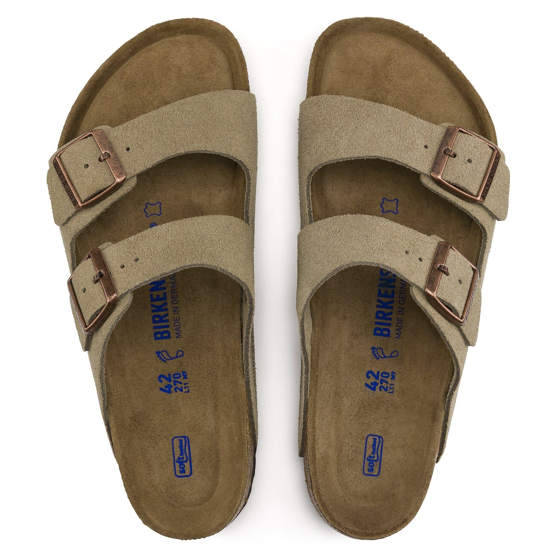 Birkenstock Suede Sandals in Sage Green Serenity