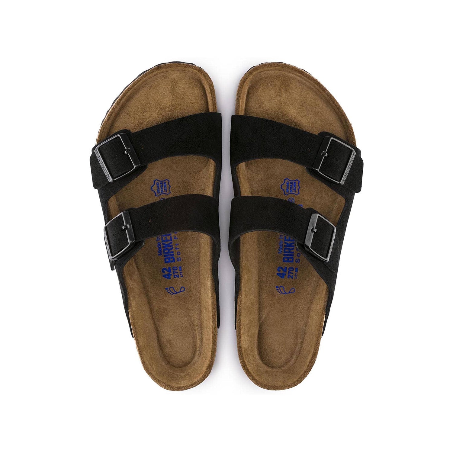Birkenstock Luxurious Suede Sandals in Midnight Black