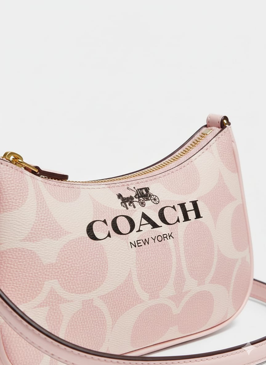 COACH Signature Canvas Mini Bag in Blush