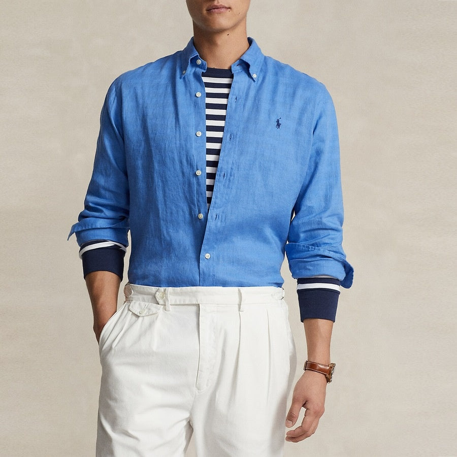 Polo Ralph Lauren Breezy Sky Linen Shirt - Effortlessly Chic in Ocean ...