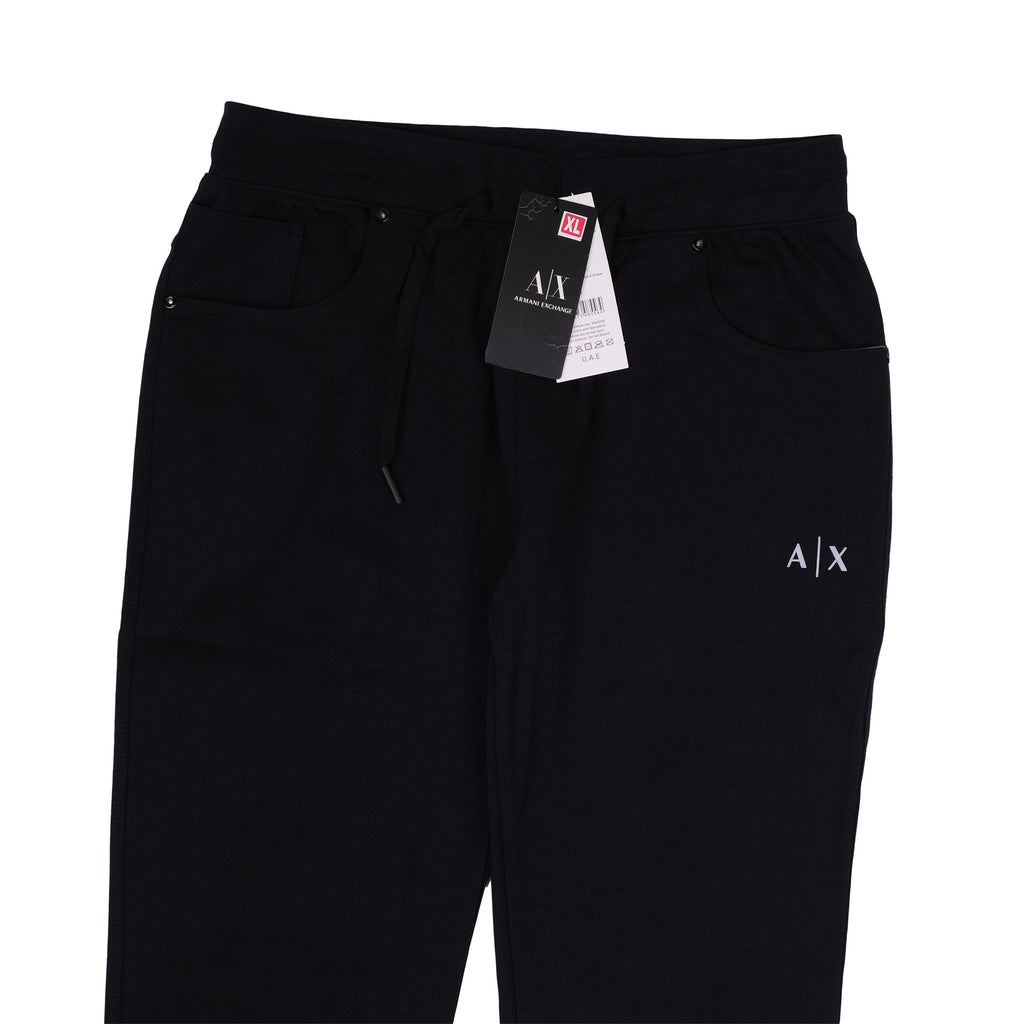 ARMANI EXCHANGE Midnight Noir Luxe Logo Drawstring Sweatpants