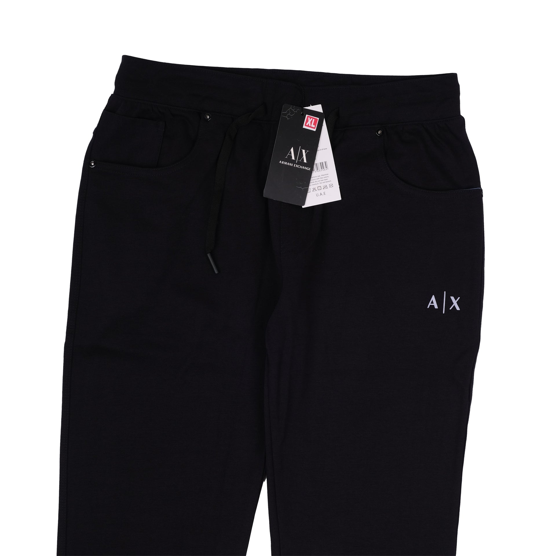 ARMANI EXCHANGE Midnight Noir Luxe Logo Drawstring Sweatpants
