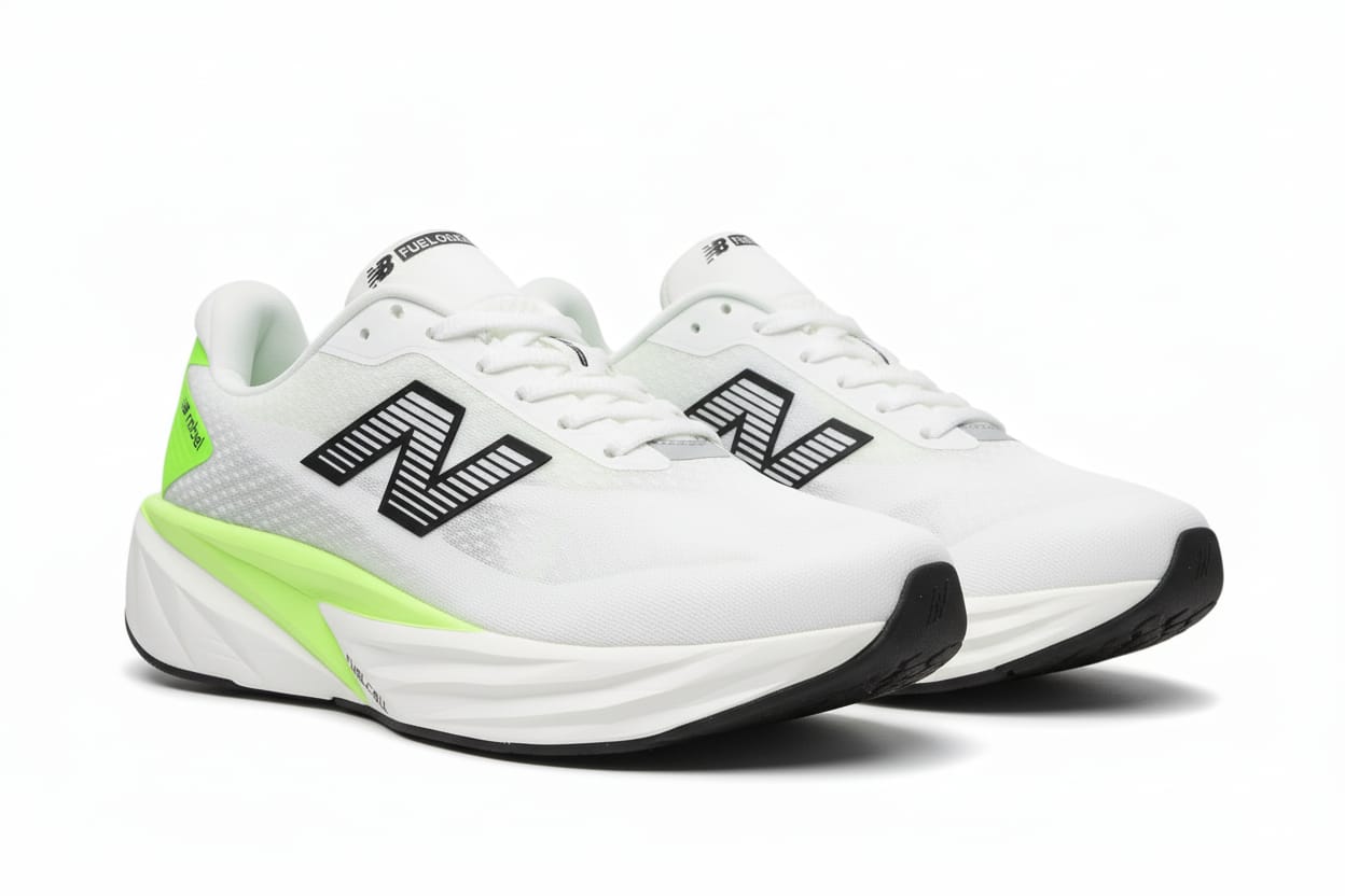 New Balance Fresh Foam X 1080v12 Running Shoes - White/Neon Green