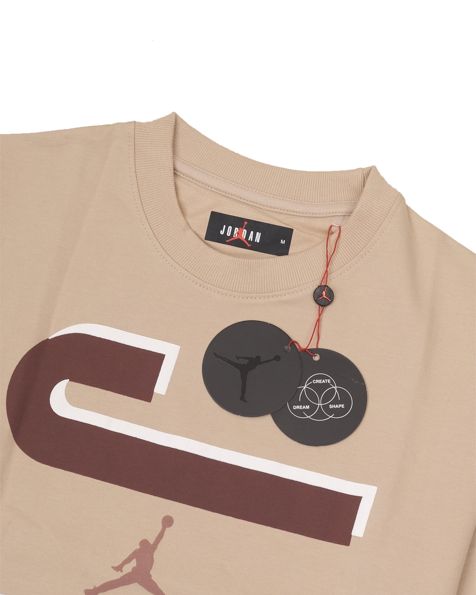 JORDAN Sandy Dune Oversized Logo Crewneck Tee