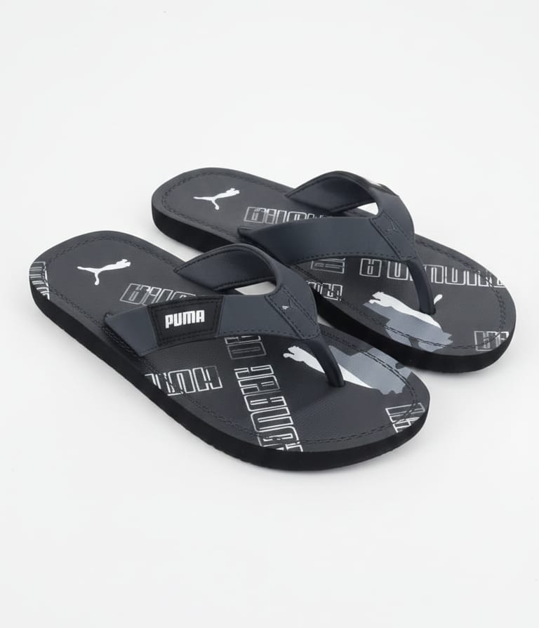 PUMA Deep Oceanic Sporty Graphic Print Flip Flops
