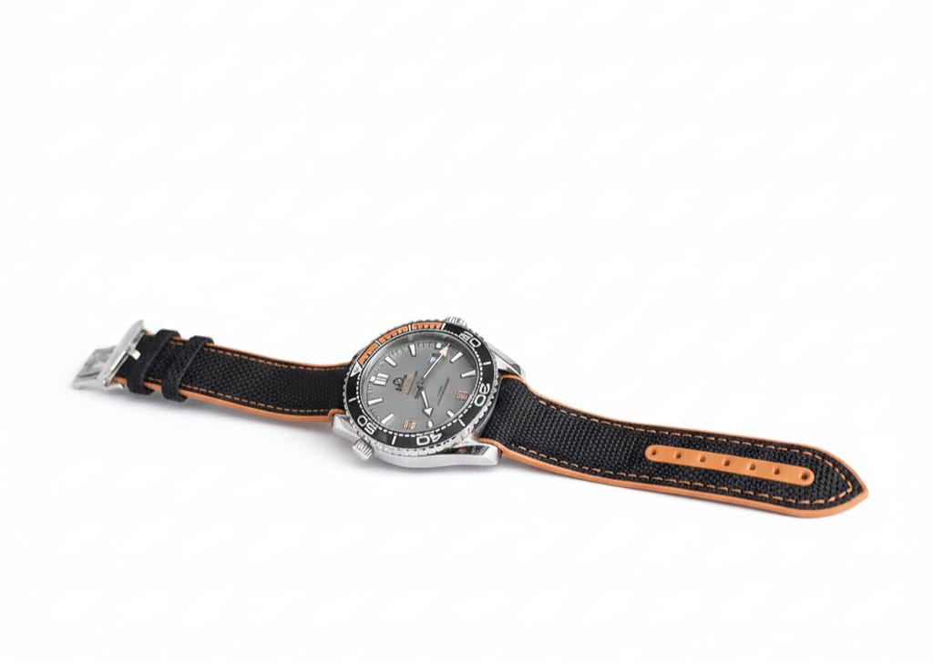 OMEGA Radiant Coral Diver's Watch with Midnight Slate and Ember Strap  (IMPORTED)