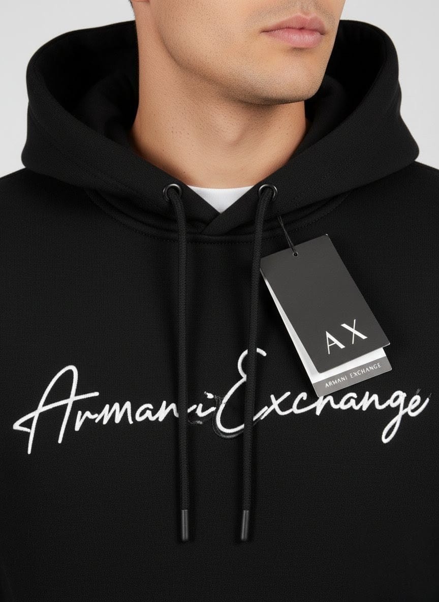 ARMANI EXCHANGE Twilight Plum Urban Fit Signature Hoodie