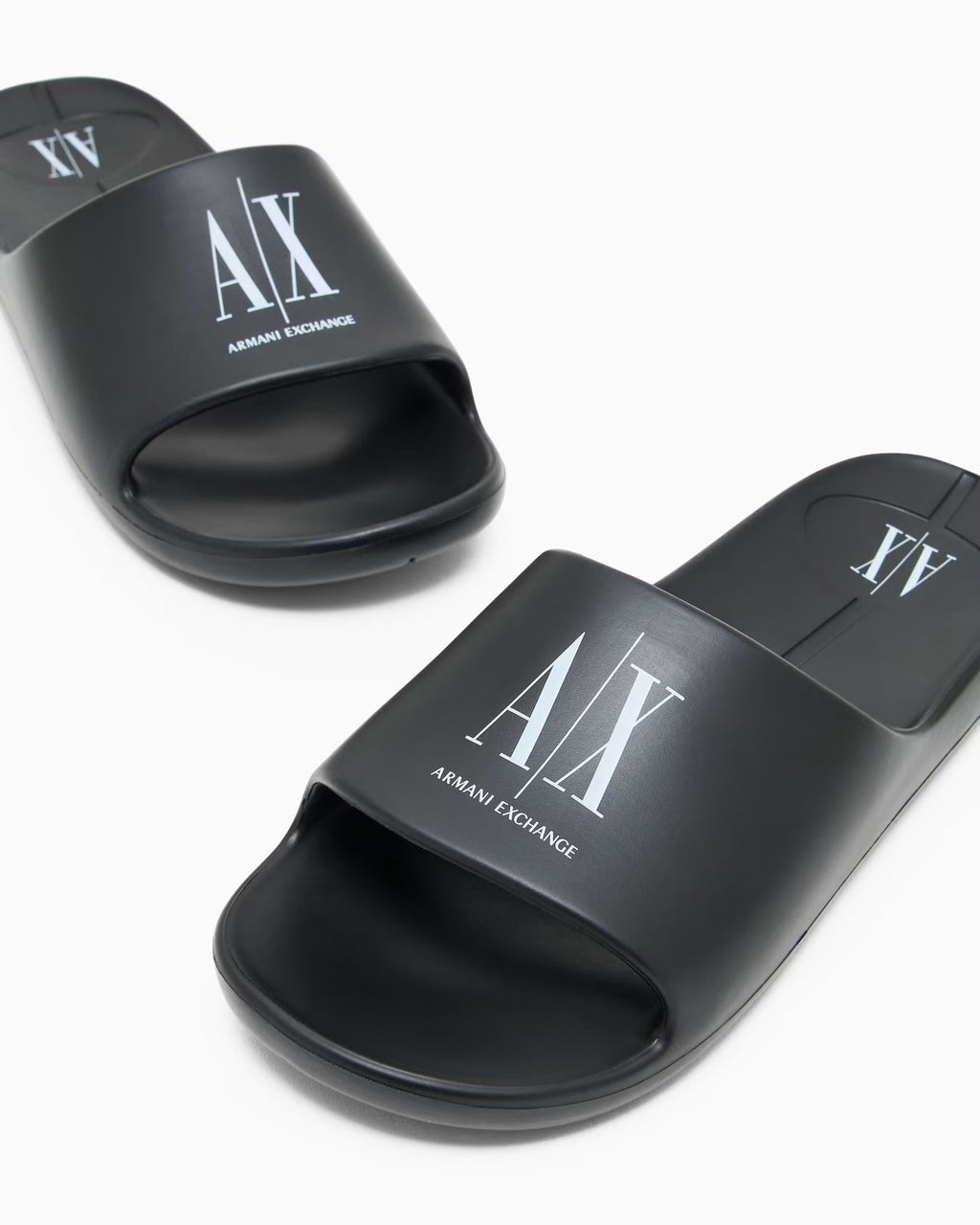 A|X ARMANI EXCHANGE Shadowed Ember Sleek Luxe Slide Sandals